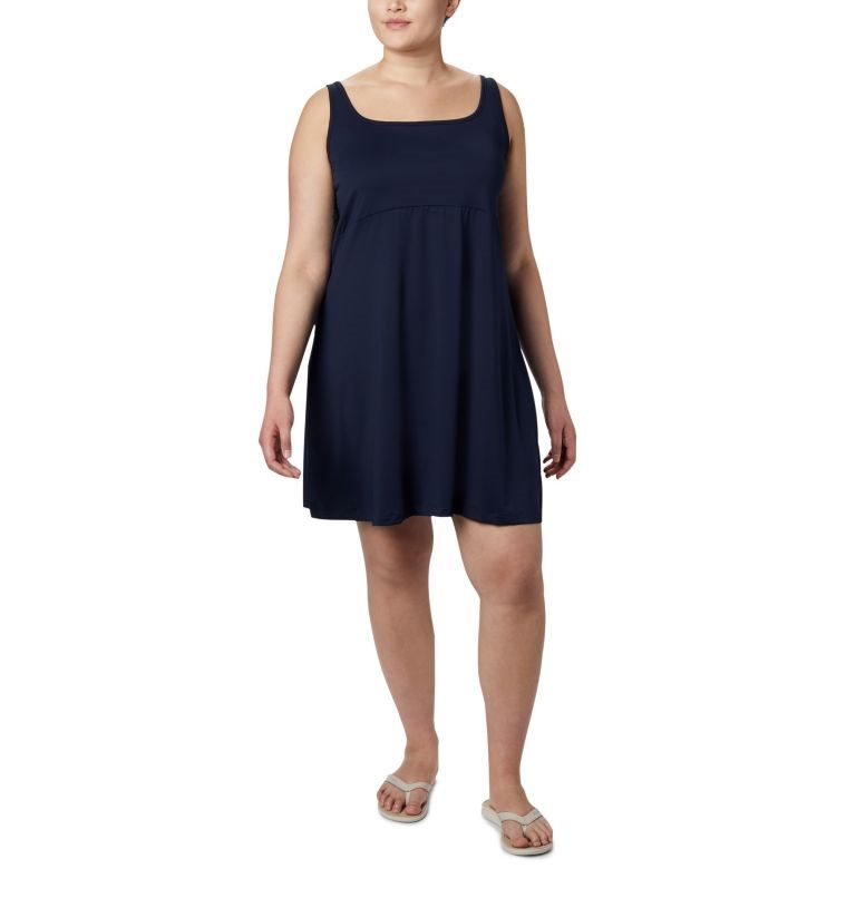 Women\'s Columbia PFG Freezer III Dress Navy | Plus Size CA-V608C